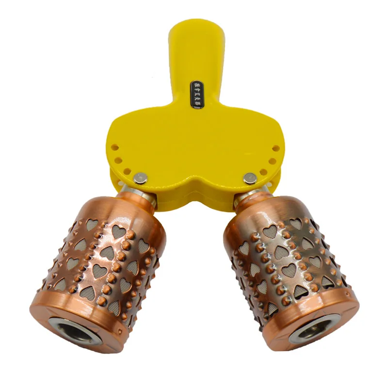 

SHARE HO Double Copper Moxa Facial Acupunture Stick Chinese Moxibustion Therapy Roll holder Points Heating Warm Treatment