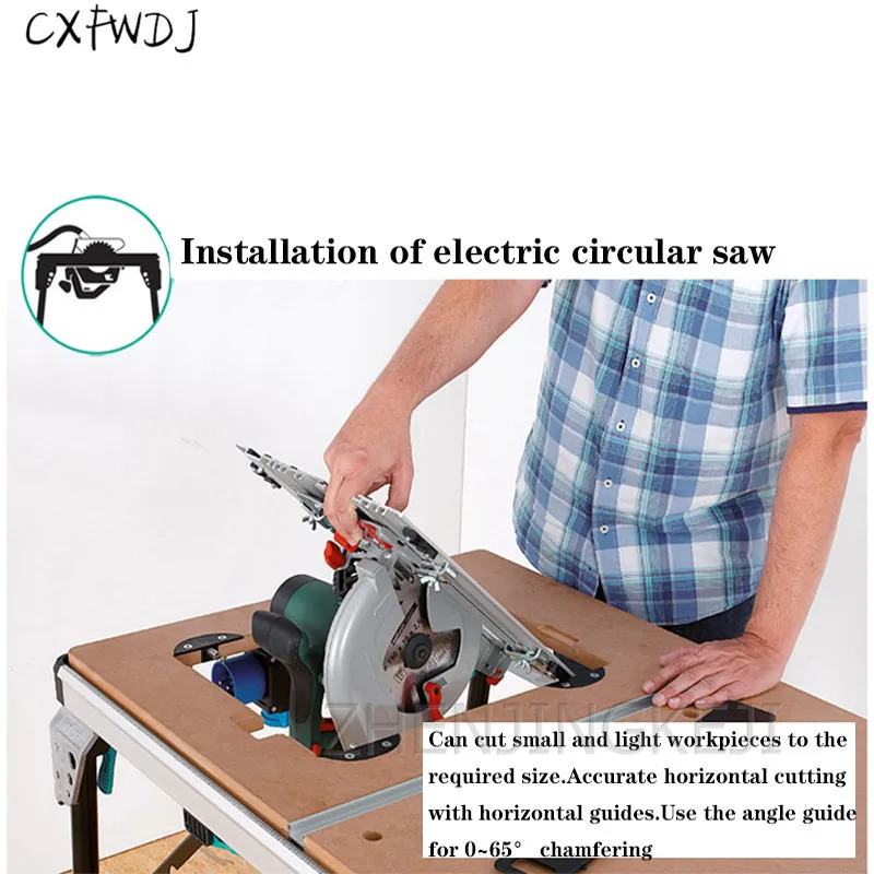 Многофункциональный деревообрабатывающий верстак Складная сборка подходит для