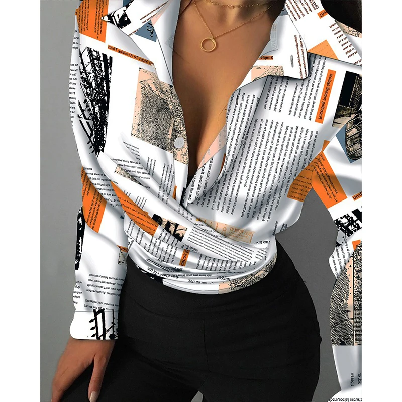 

Блузка женская с длинным рукавом, повседневная, осенняя, 2021