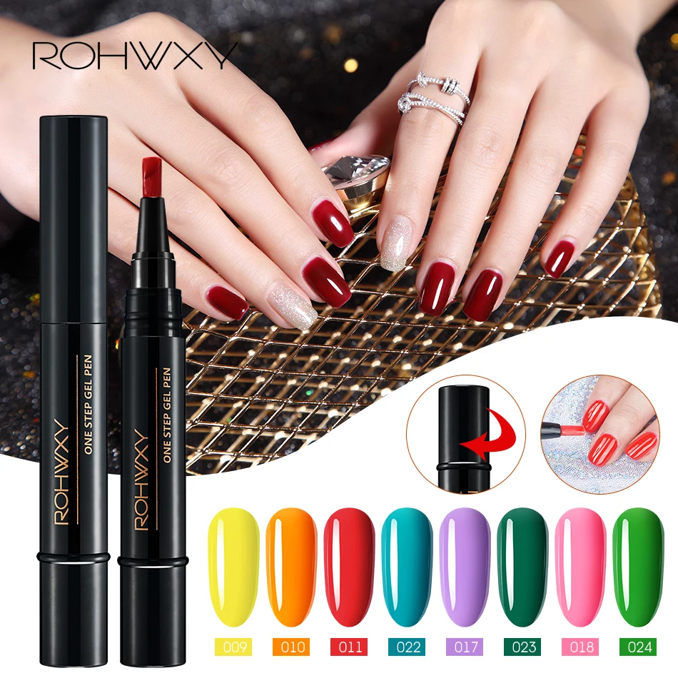 ROHWXY доттер для гель лака 3 в 1 Лаки Hybrid шаг ногти с uv фильтром лак Инструменты