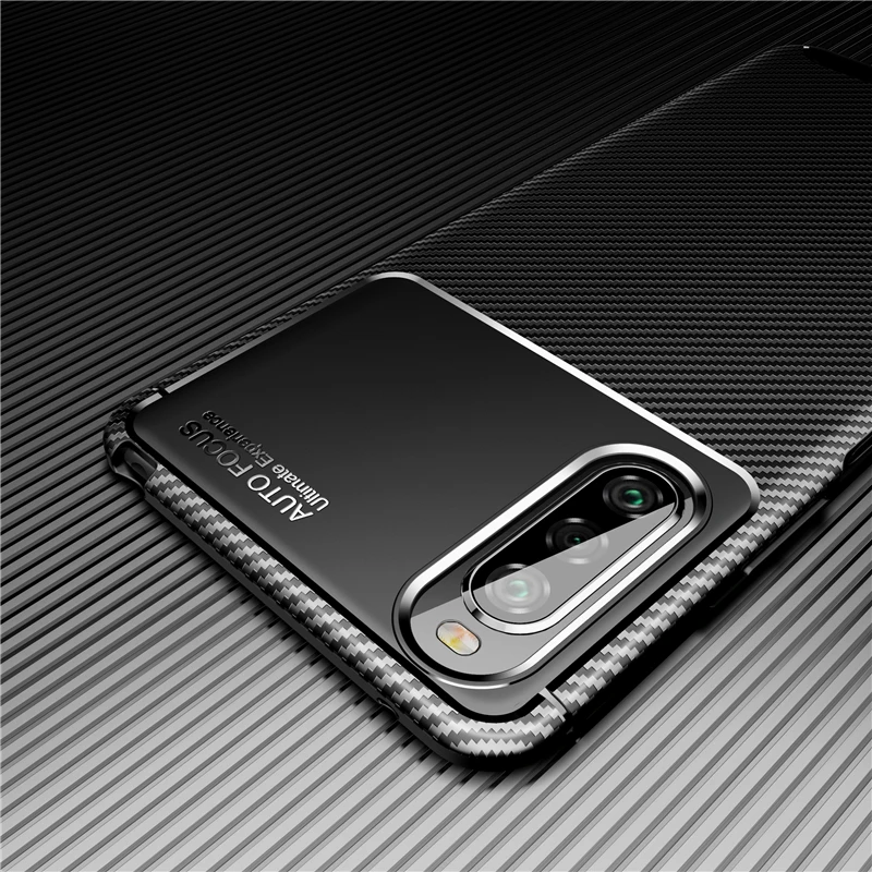 For Sony Xperia 10 II Case Silicone Carbon Fiber Phone Case For Sony Xperia 10 II Protective Cover For Sony Xperia 10 II Fundas