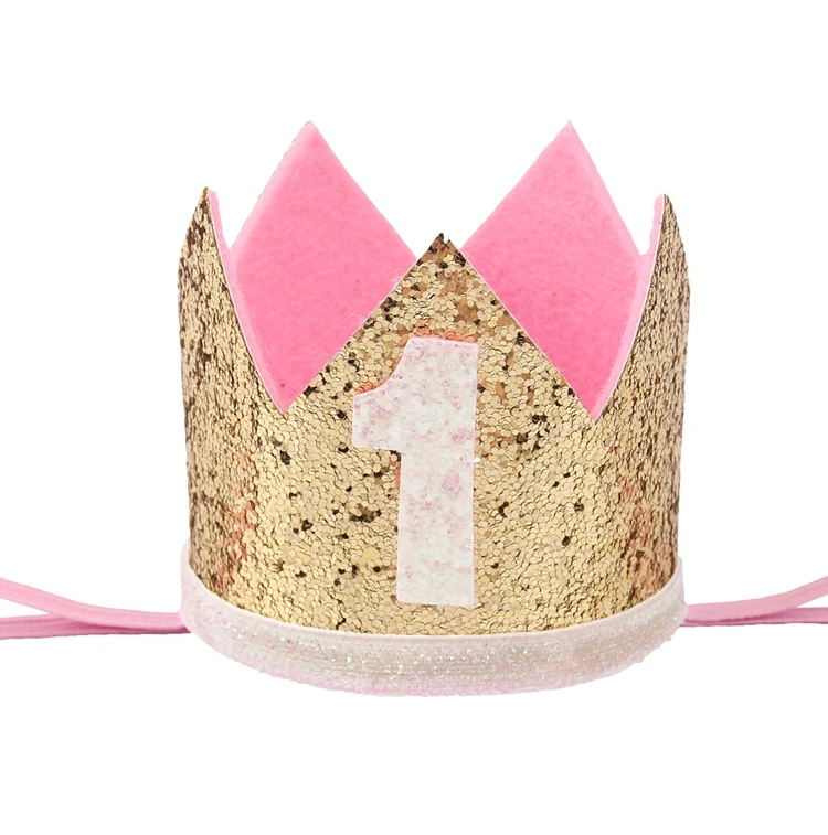 crown 3 PATIMATE 1st на день рождения первого мальчик гирлянда для маленьких девочек один год рождения баннер с днем День рождения Декор для дома я один овсянка - Цвет: crown 3