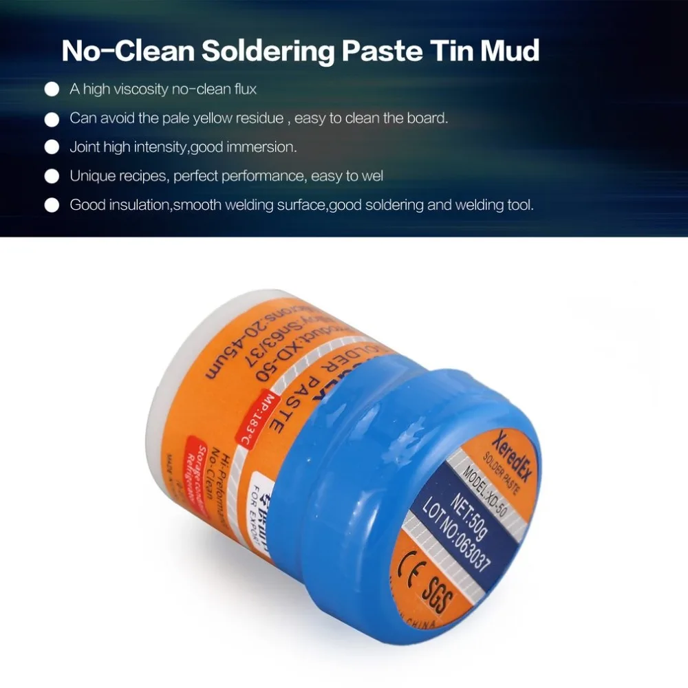 XD-50 Многофункциональный паяльная паста без очистки оловянный грязевой