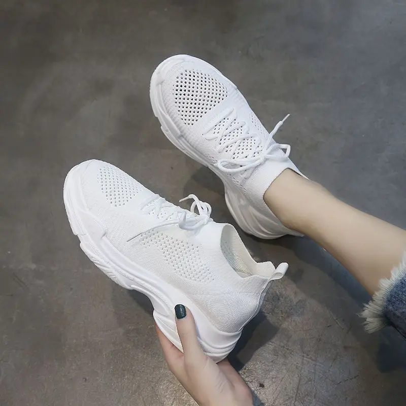 2019 удобная обувь для женщин Повседневная Осенняя женская Кроссовки на платформе