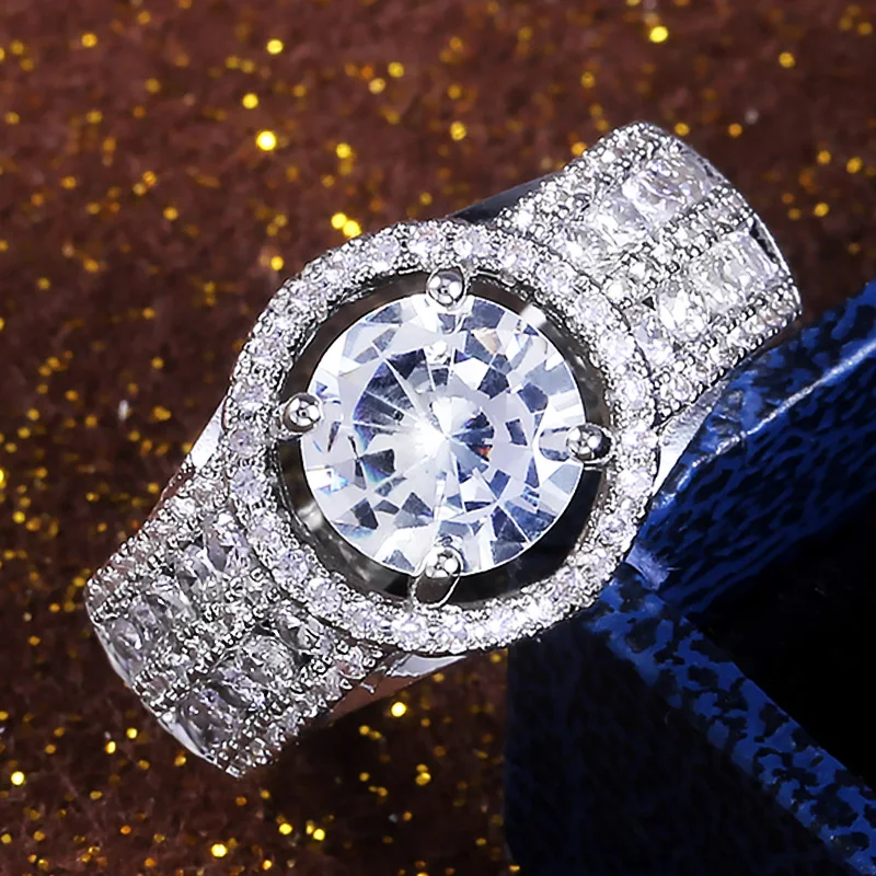 Huitan женские кольца костюмы свадьба помолвка события с AAA круглым кубическим