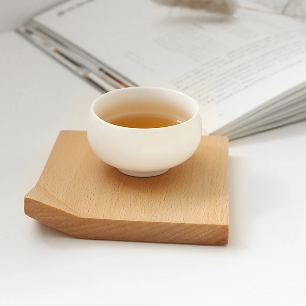 Поднос для чашки из массива дерева с ручкой поднос кунг-фу дома отеля офиса
