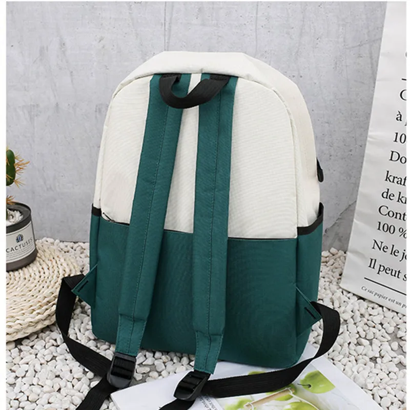 

Fengdong 5pcs/set girls school bags kids cute cat book bag handbag pencil bag set elementary student girls school backpack set