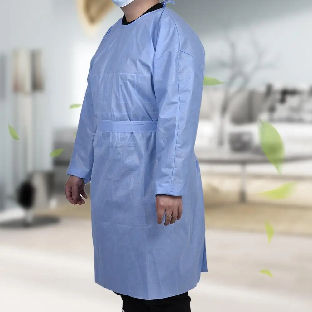 

10PCS Disposable Protective Isolation Clothing Dustproof Thicken Protective Coverall Suit Elastic Non-woven Isolation Clothing