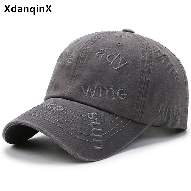 

2022 New Spring Retro Washed Cotton Baseball Caps For Men And Women Snapback Cap Adjustable Letter Embroidery Couples Sports Hat