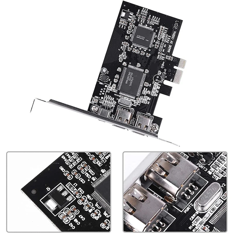 Плата PCI-E PCI Express FireWire Карта контроллера IEEE 1394 с кабелем Firewire для передачи видео