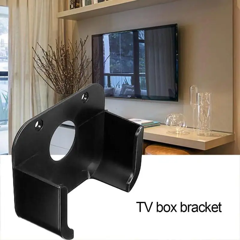 

For TV 1/2/3/4 4th Gen Media Player TV Box Holder Hold Protective Mount Settled Stand Rack Cradle Bracket Wall F W7C8