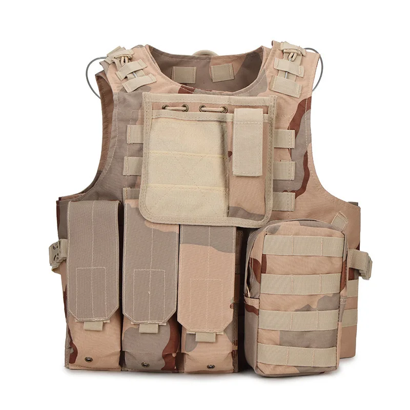 

Outdoor Tactical Vest Camouflage Amphibious Training Clothes Waterproof Wear-Resistant Multi-Function Riding CS Field Protection