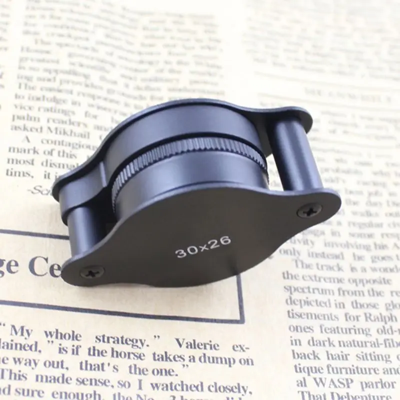 

30x26 Jewelry Magnifier Folding Metal Magnifier Magnifying Glass Reading Loupe