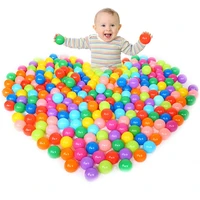 10pcs baby ball pits food grade thicken bite toy ball childrens paradise ball pool shower toy random color diameter 5 5 cm