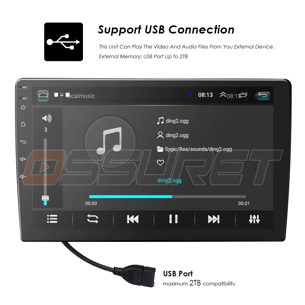 2din автомобильный радиоприемник 10 1 дюймов сенсорный экран mirrorlink Android
