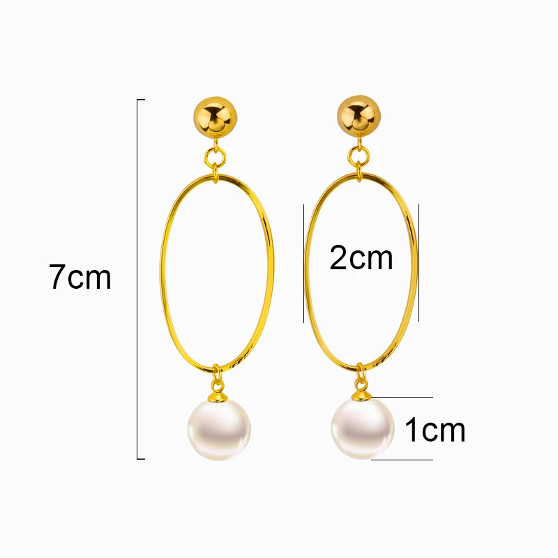 

New Fashion women Natural freshwater pearl earring zinc alloy gold earrings for women fashion earring wedding Jewelry Gift