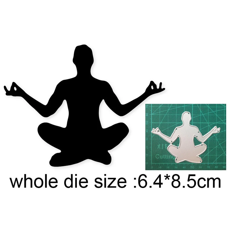 

Cutting dies man yoga metal cutting dies cut die mold decoration Scrapbooking paper craft knife mould blade punch stencils dies