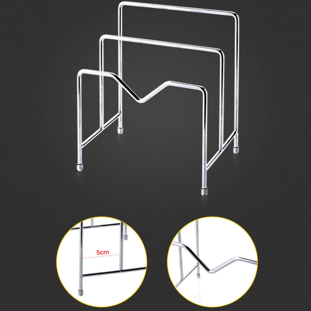 

Multi-function Kitchen Storage Rack Household Stainless Steel Multi-layer Rack Pot Lid Chopping Board Rack