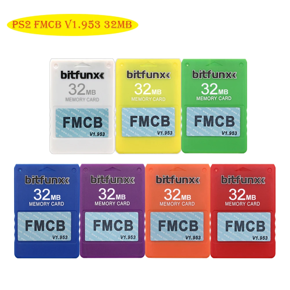 

Карта памяти Mcboot FMCB, многоцветная игровая Ретро консоль для PS2 Sony PLAYSTATION 2, 32 Мб