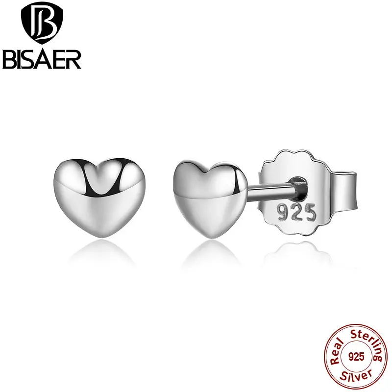 Женские серьги из серебра 925 пробы 2 цвета|heart stud earrings|brand earringsstud earrings |