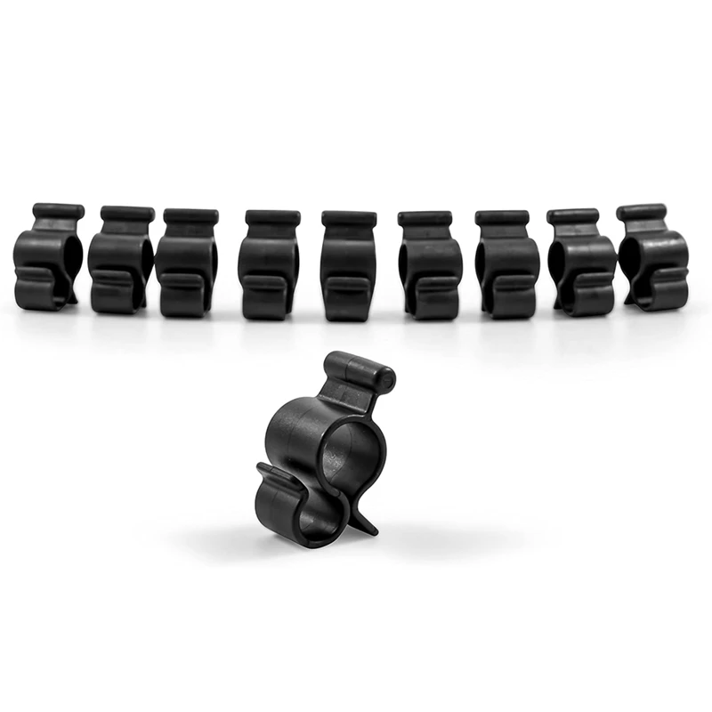 

Black Standard Awning Clip for Rope Light Slides Into Awning Roller Bar Channel to Create a Convenient Hook