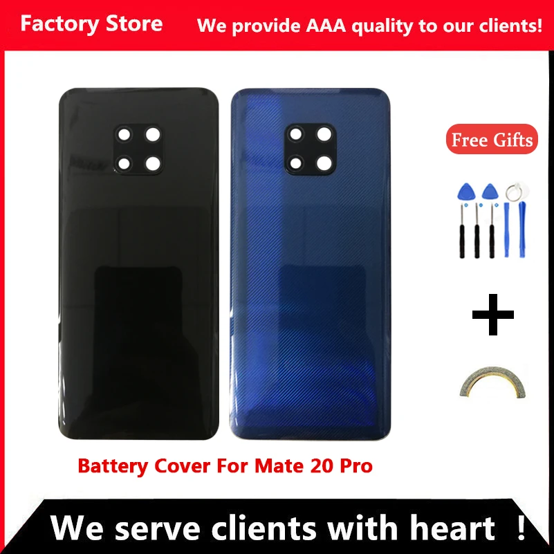 Крышка батарейного отсека для Huawei Mate 20 Pro замена корпуса + стеклянный чехол