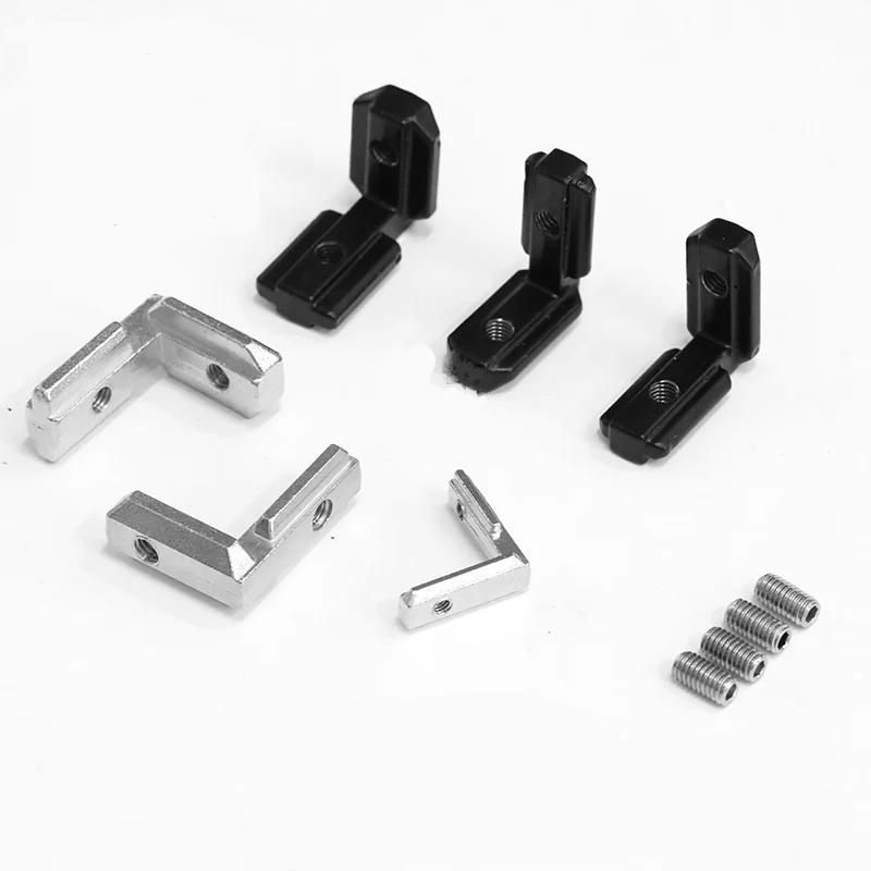 

L Type Bracket for 3030 Extrusion for HyperCube Evolution 3D Printed Parts Silvery or Black Color,30pcs/lot