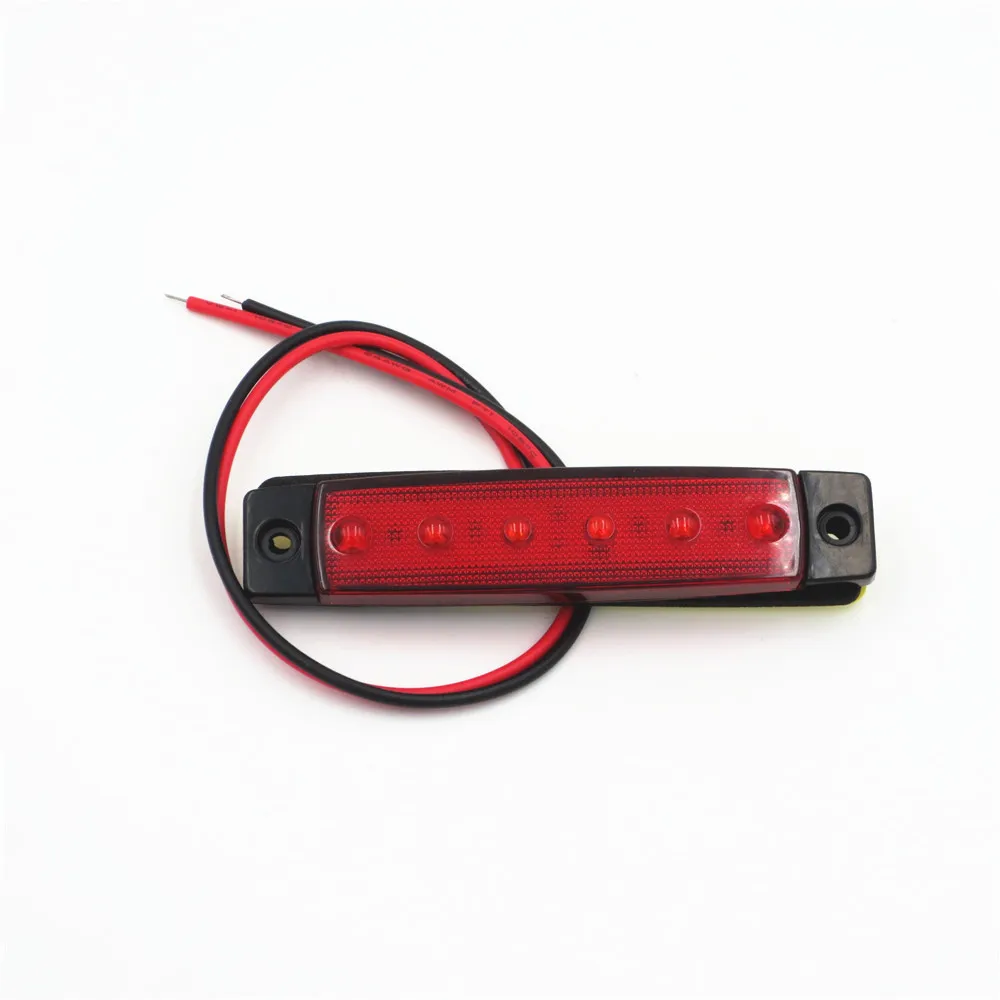 1x DC 12 v/24v 6LED Боковой габаритный фонарь светильник для грузового прицепа Индикатор