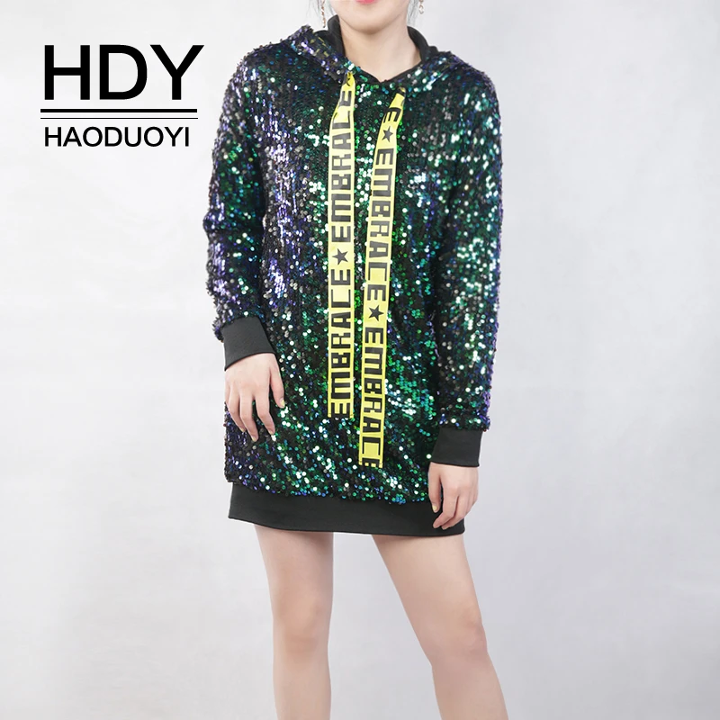 HDY Haoduoyi Новое поступление модное однотонное свободное Повседневное платье с