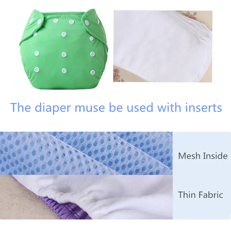Pa&ntilde;ales lavables reutilizables para beb&eacute;, pa&ntilde;al de tela impermeable para reci&eacute;n nacidos, Fraldas, versi&oacute;n de verano e invierno, cambio de pa&ntilde;ales, 6 uds./lote-3