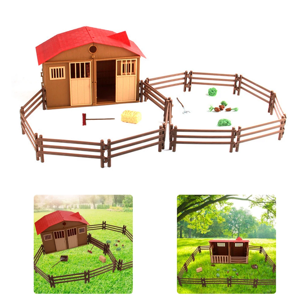 Набор моделей фермерской сцены Детская имитация фермы игрушка микро ландшафтное