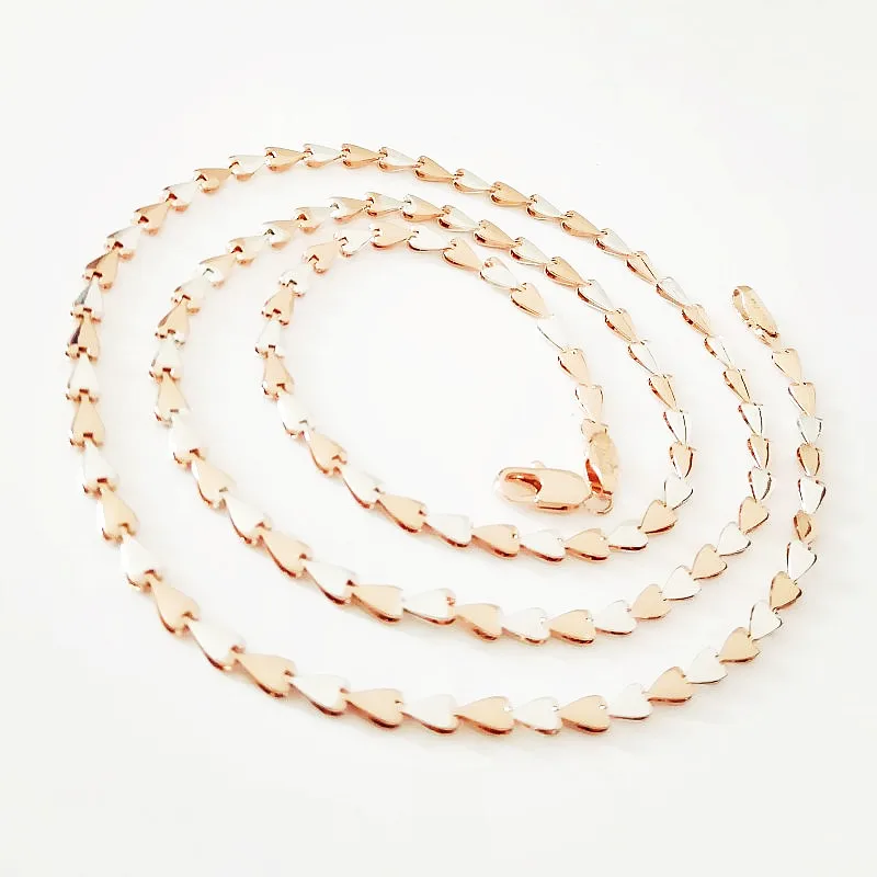 Женский ювелирный набор из розового золота и серебра 585 пробы новое