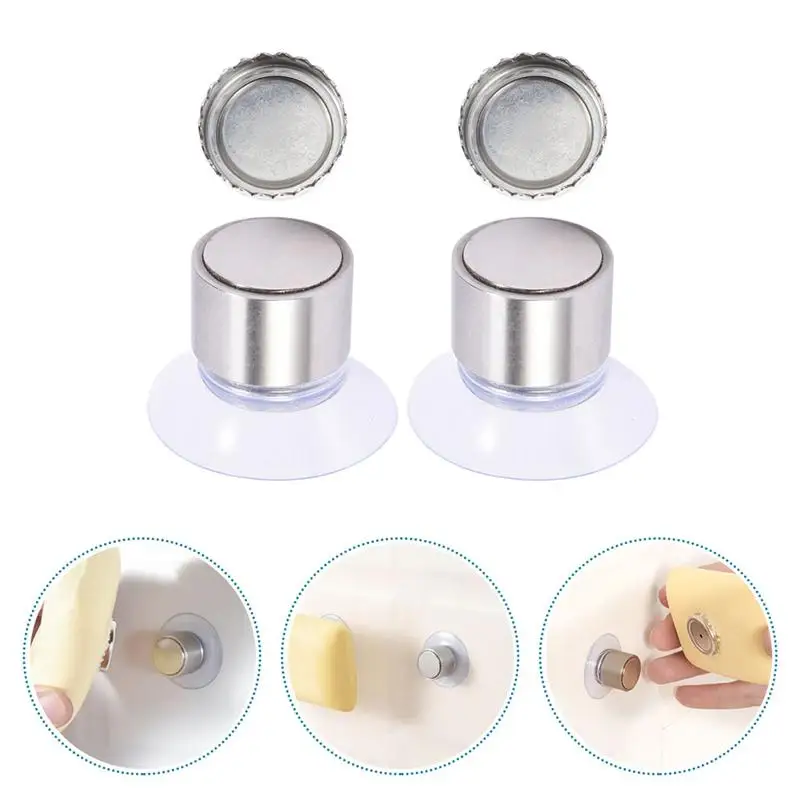 2 набора магнитных держателей для мыла подвесная мыльница ванной комнаты из