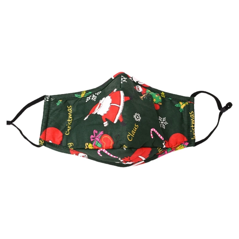 Рождественская Пылезащитная маска для рта мультяшный Санта-Клаус моющийся