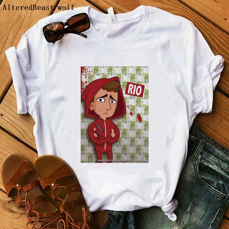Women's Short Sleeve La Casa De Papel BELLA CIAO T-Shirt - Money Heist The House of Paper Shirt for Summer Fashion image 3