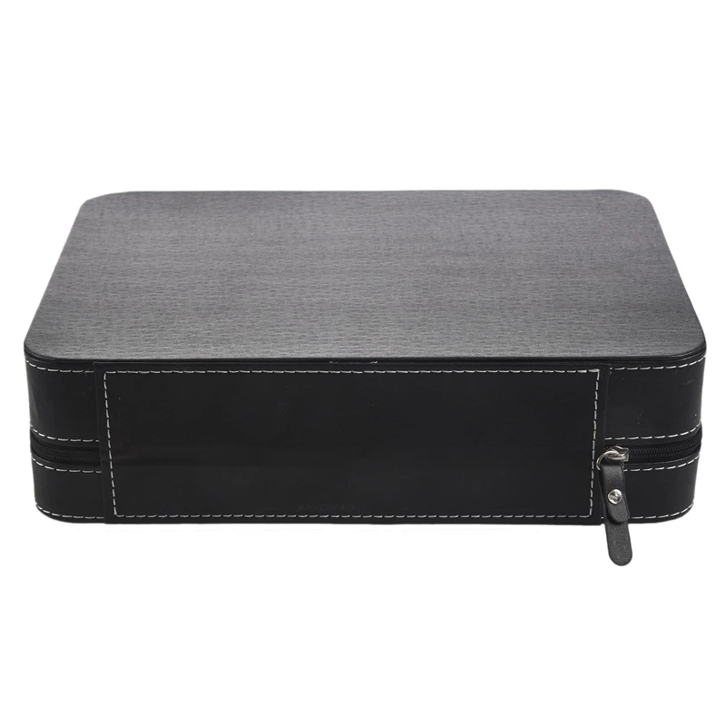 

Portable Watch Box Organizer PU Leather Casket with Zipper Classic Style 10 Grids Multi-Functional Bracelet Display Case