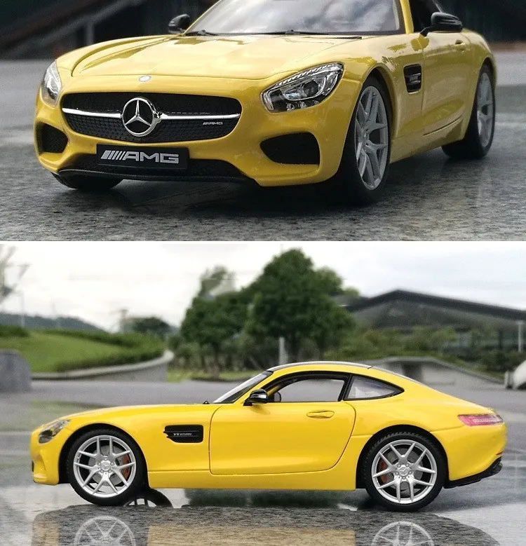 Масштаб 1:18 Merce-Bens AMG GT Модель игрушки для детей Рождественский подарок Прямая поставка сплав супер модель автомобиля Подлинная коллекция