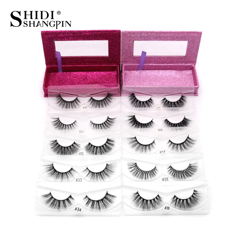 SHIDISHANGPIN 1 пара искусственных норковых ресниц ручной работы 3d объемные ресницы
