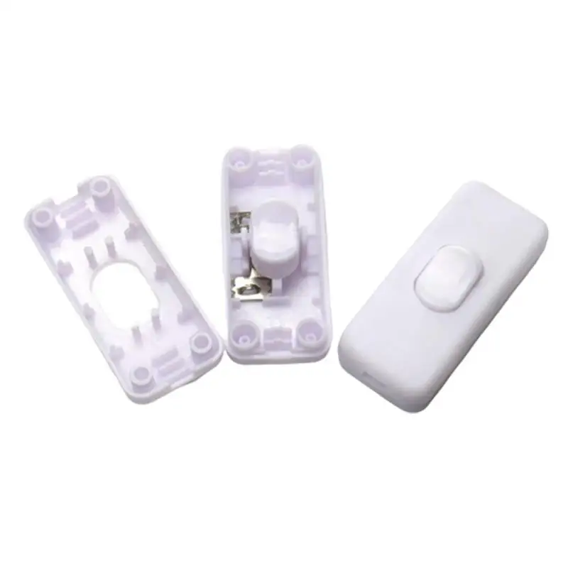 220V 1 PC witch Rocker Button Halfway Inline Switch High-quality Cord Desk Cable Table Lamp Light | Строительство и ремонт