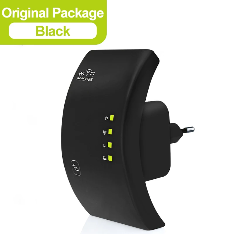 Original box-black Беспроводной WiFi ретранслятор 300 Мбит/с WiFi удлинитель 802.11N/B/G Wifi сетевая антенна усилитель сигнала Wi-Fi Wps шифрование - Цвет: Original box-black