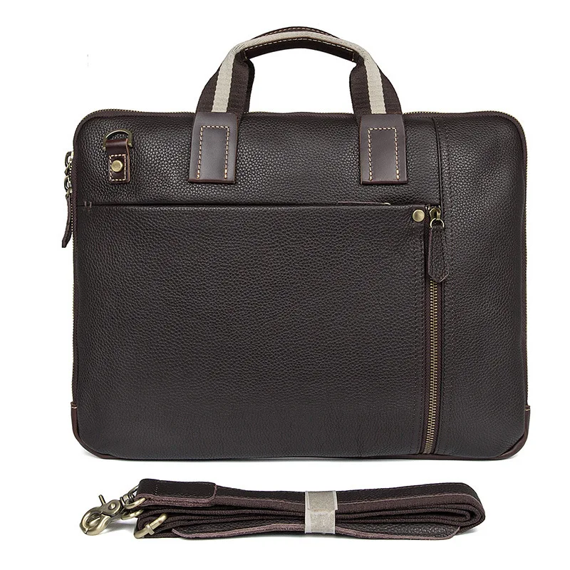 Top Quality Men Bag Briefcase Genuine Leather Male Handbag Tote Men Laptop Briefcase Leather Shoulder Bags Business Traval Bag