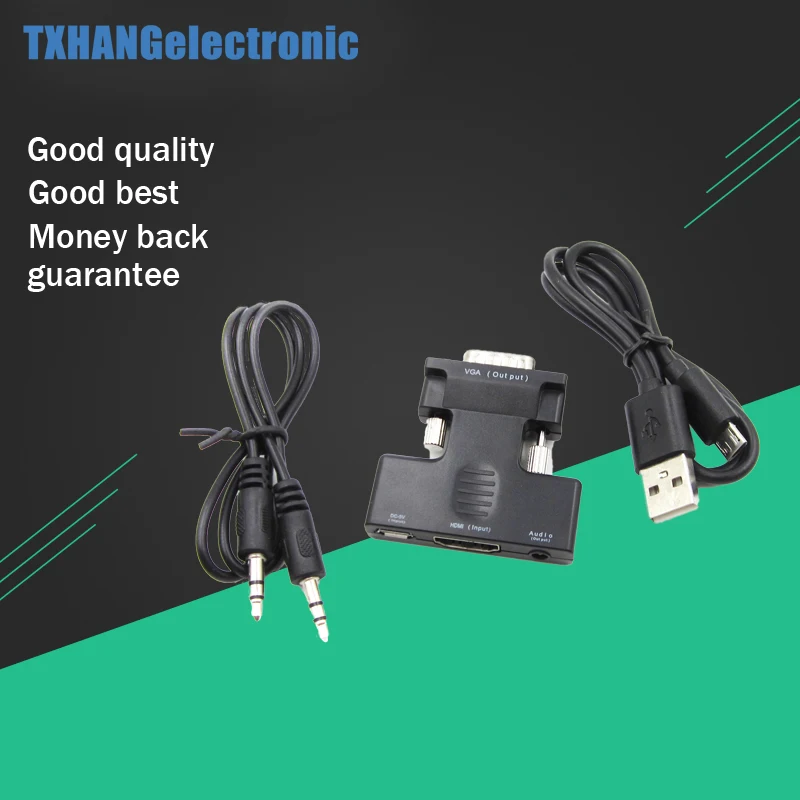 Новый Переходник HDMI мама-VGA папа + аудиоадаптер с поддержкой выхода сигнала 1080P