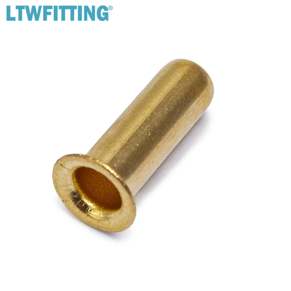 LTWFITTING Value Pack 1/4 &quotOD латунная компрессионная вставка рукав металлический ободок