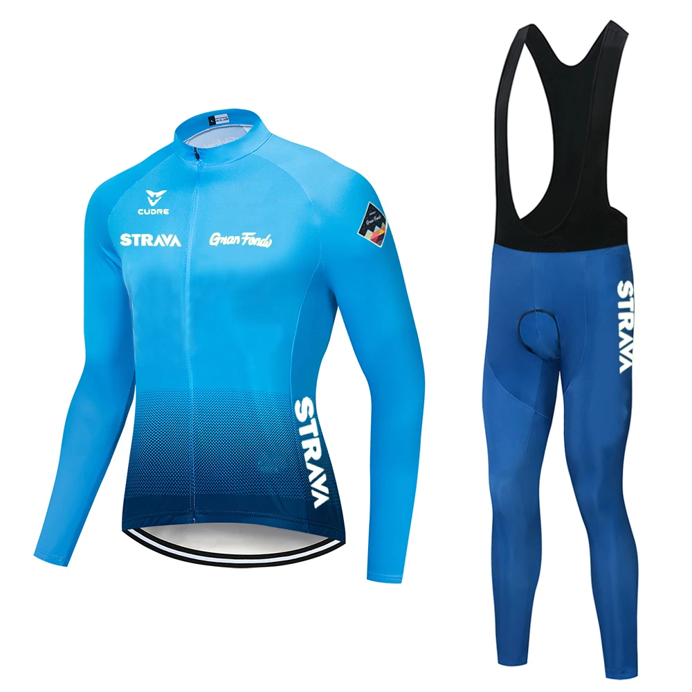 

Winter Thermal Fleece Cycling Clothing Bike Jersey Suit Mens Long Sleeve Bicycle Clothing Team Cycling Jersey Set -40