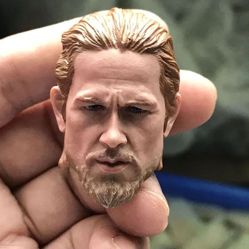 

1/6 Scale Male Soldier Charlie Hunnam Head Sculpture Fit 12'' Male Action Figure Body In Stock