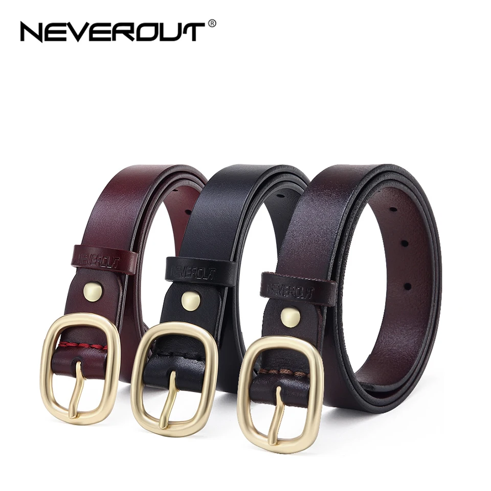Винтажный тонкий Простой ремень NEVEROUT женские роскошные дизайнерские ремни