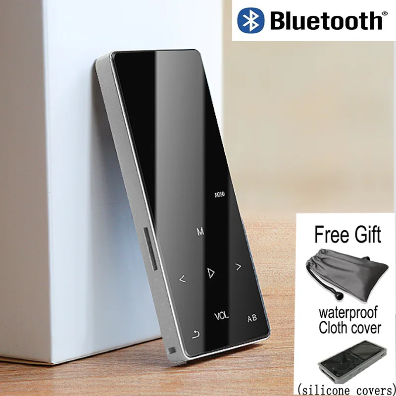 Silver Black pro Металлический Bluetooth MP3 плеер без потерь HiFi MP3 музыкальный плеер с высококачественным звуком динамик электронная книга FM радио часы - Цвет: Silver Black pro