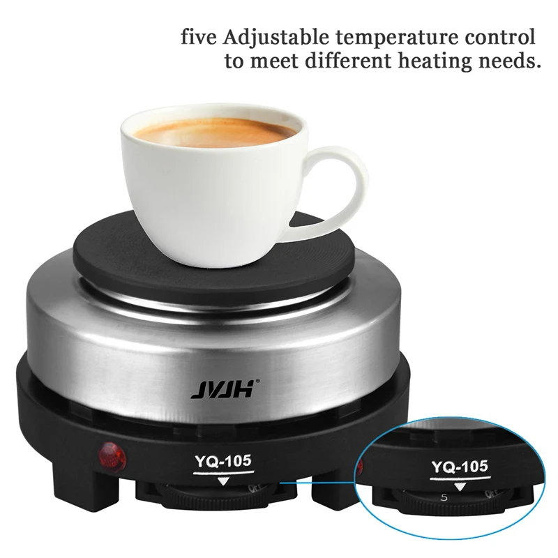 

JVJH многофункциональная кофейная плита с нагревателем 500 Вт, электрическая горелка с подогревом, молочная чайная плита, кружка для путешеств...