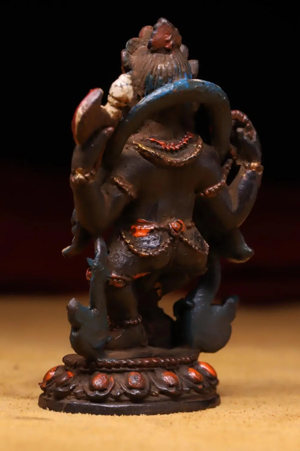 wedding decoration Tibetan monastery collection of bronze hand-beating chiseling color painting Elephant statue | Дом и сад