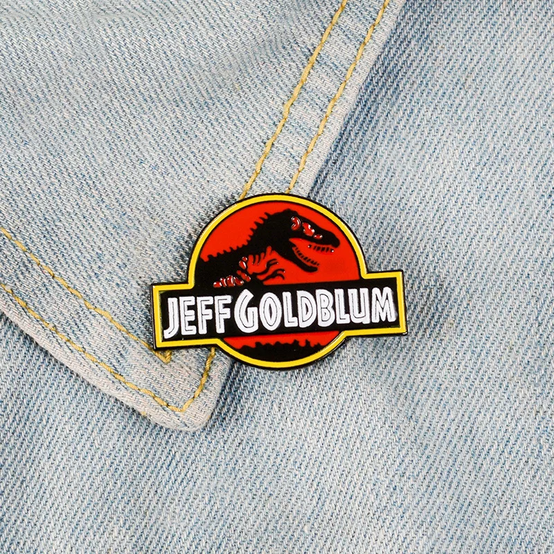 Movie Jurassic Enamel Pins Dinosaur Custom Badges Brooches Pastel Lapel pin Denim Shirt Dark Punk Adventure Jewelry Gift Friends | Дом и сад